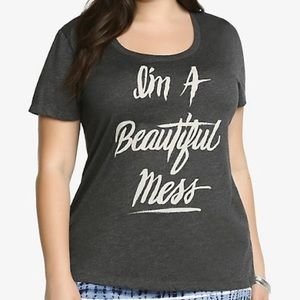 Torrid size 5 I’m a beautiful mess T-shirt bnwt
